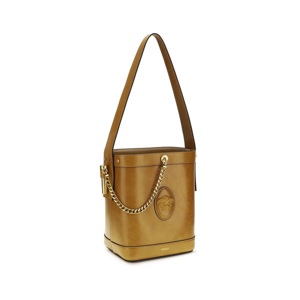 Versace - Brown Calf Leather Bos Taurus Backet Bag