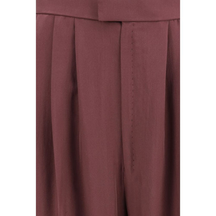 Saint Laurent Purple Silk Dress Pants