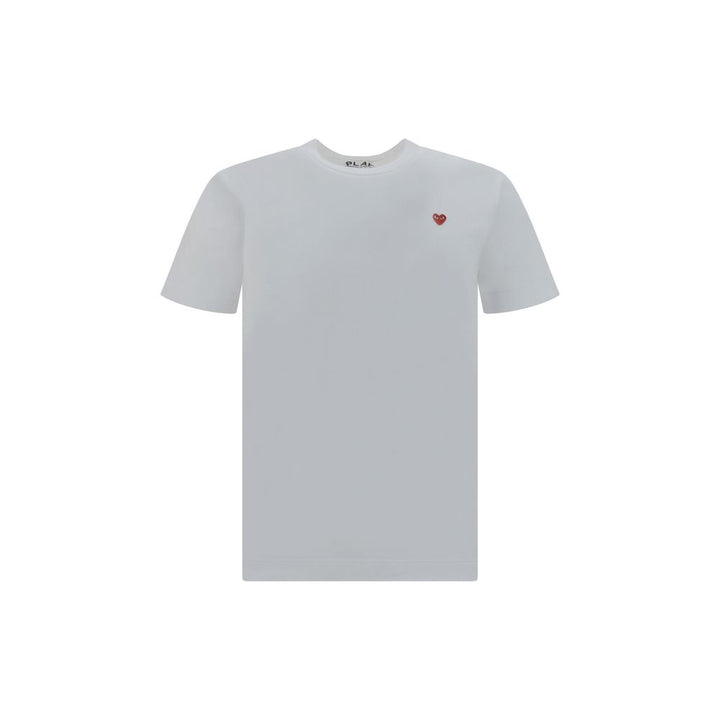 Comme Des Garçons Play White Cotton T-Shirt