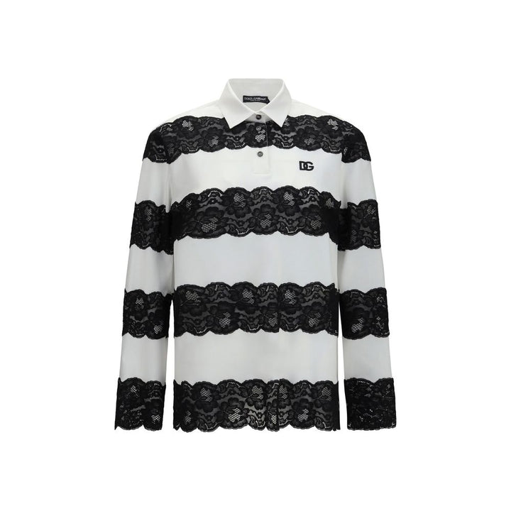 Dolce &amp; Gabbana White Cotton Polo Shirt