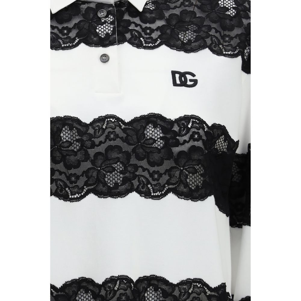 Dolce &amp; Gabbana White Cotton Polo Shirt