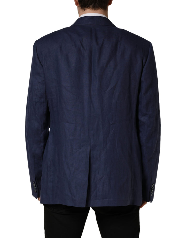 Dolce &amp; Gabbana Blue Single Breasted 2 Button Suit Jacket