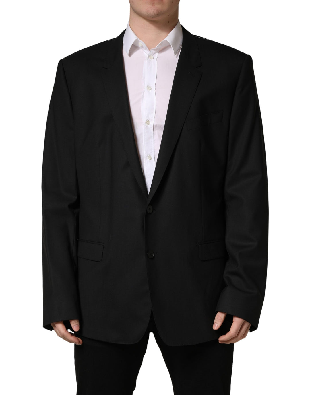 Dolce &amp; Gabbana Black Single Breasted 2 Button Suit Jacket