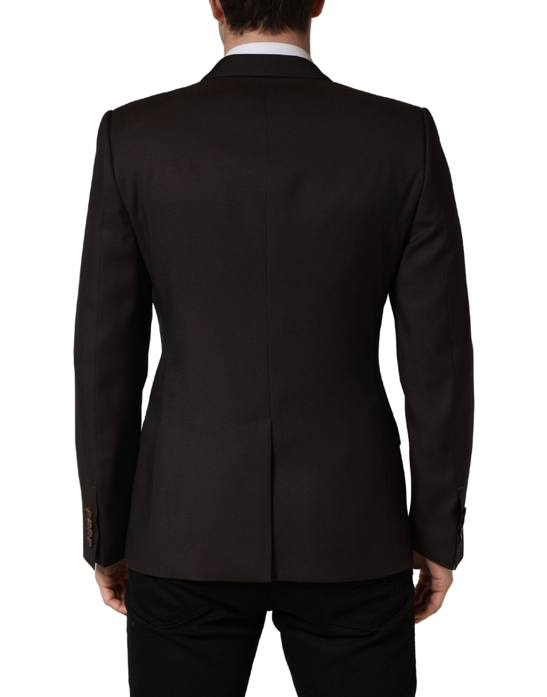 Dolce &amp; Gabbana Dark Violet Wool Double Breasted Suit Jacket
