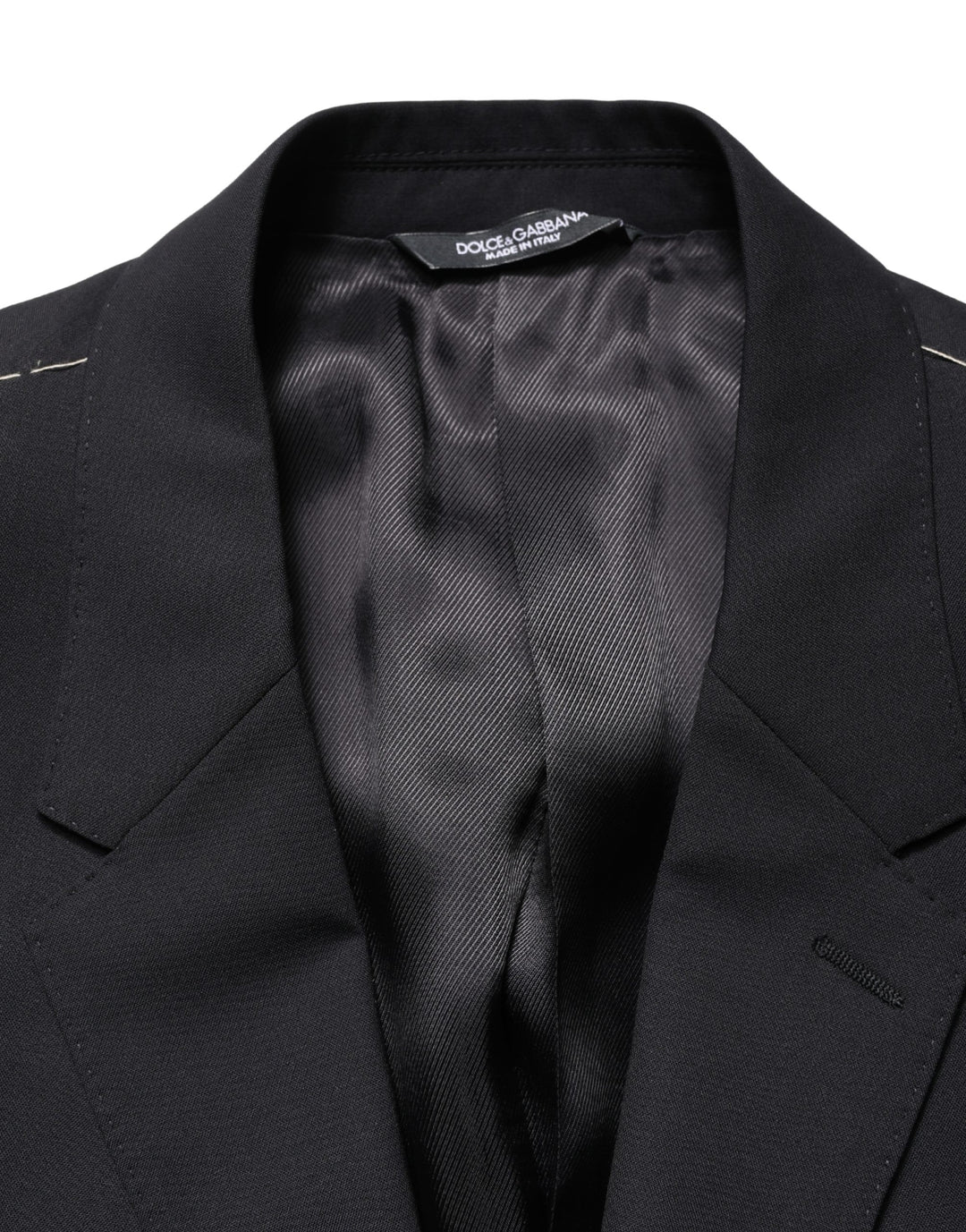Dolce &amp; Gabbana Blue Single Breasted 2 Button Suit Jacket