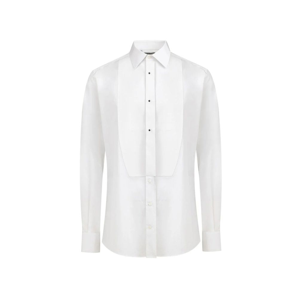 Dolce &amp; Gabbana White Cotton Dress Shirt