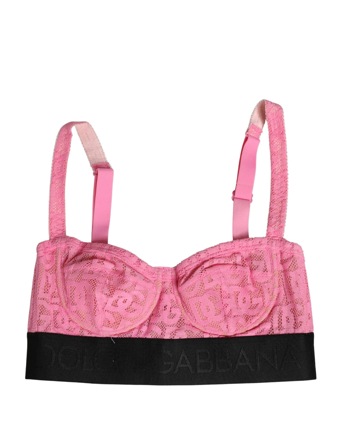 Dolce &amp; Gabbana Pink Semi-Pad Underwire Balconette Bra Underwear