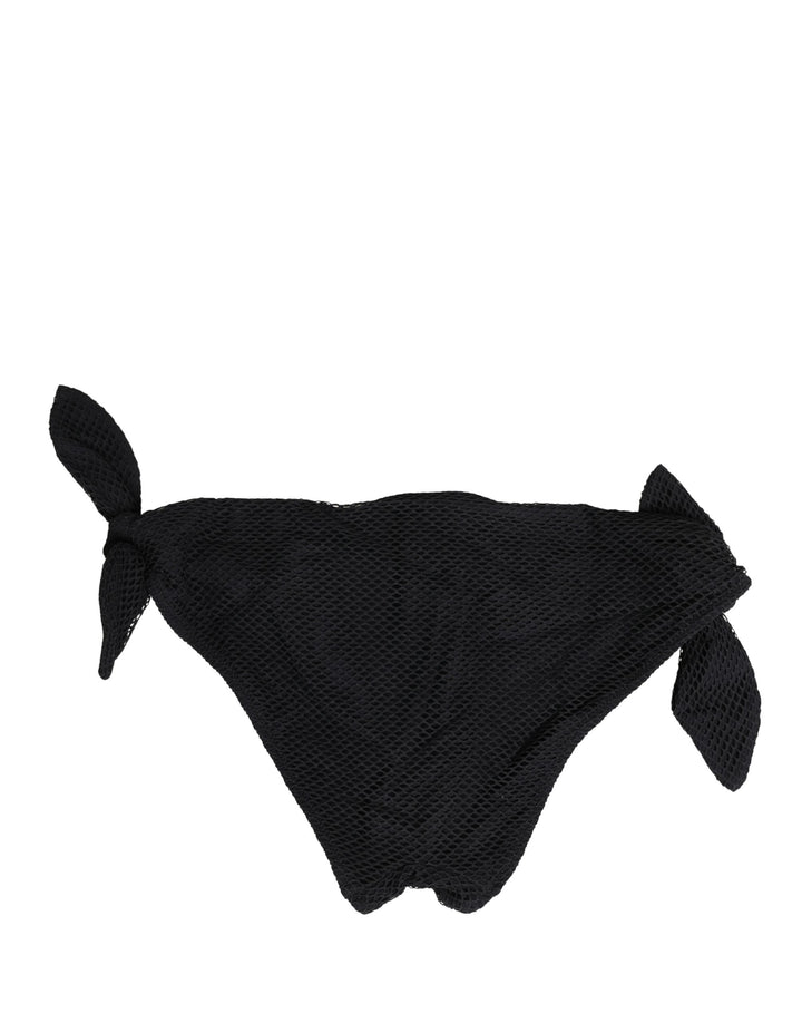 Dolce &amp; Gabbana Swimwear Black Side-Tie Bikini Bottom DG Logo