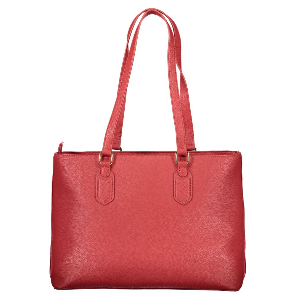 Mario Valentino - Rosso Polyurethane Women’s Bag With Zip Closure And Compartments