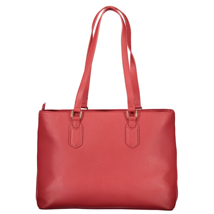 Mario Valentino - Rosso Polyurethane Women’s Bag With Zip Closure And Compartments