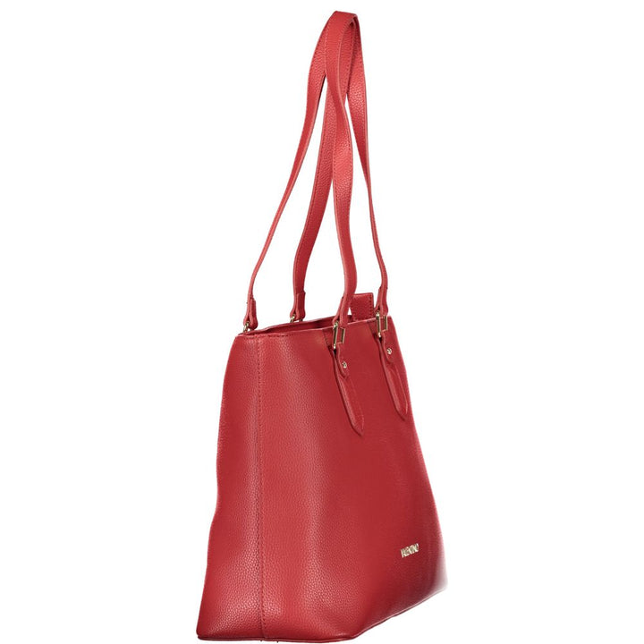 Mario Valentino - Rosso Polyurethane Women’s Bag With Zip Closure And Compartments
