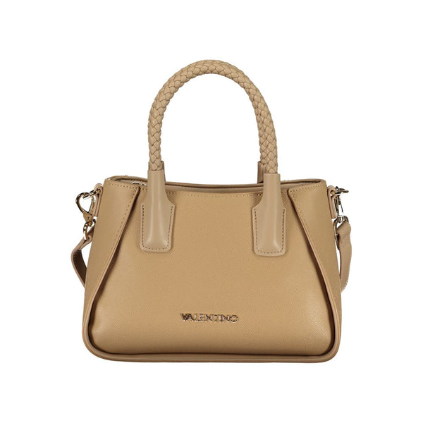 Mario Valentino - Beige Polyurethane Women’s Bag with Handles and Shoulder Strap