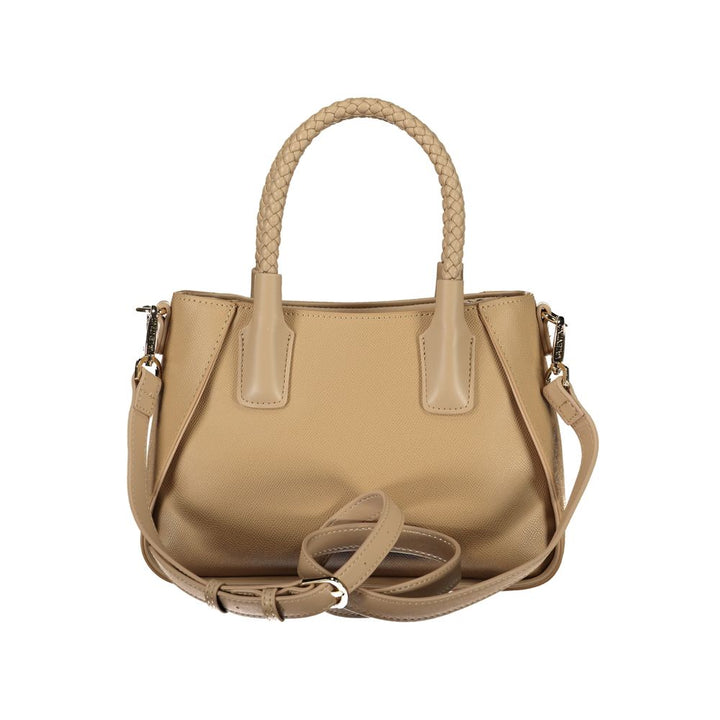 Mario Valentino - Beige Polyurethane Women’s Bag with Handles and Shoulder Strap