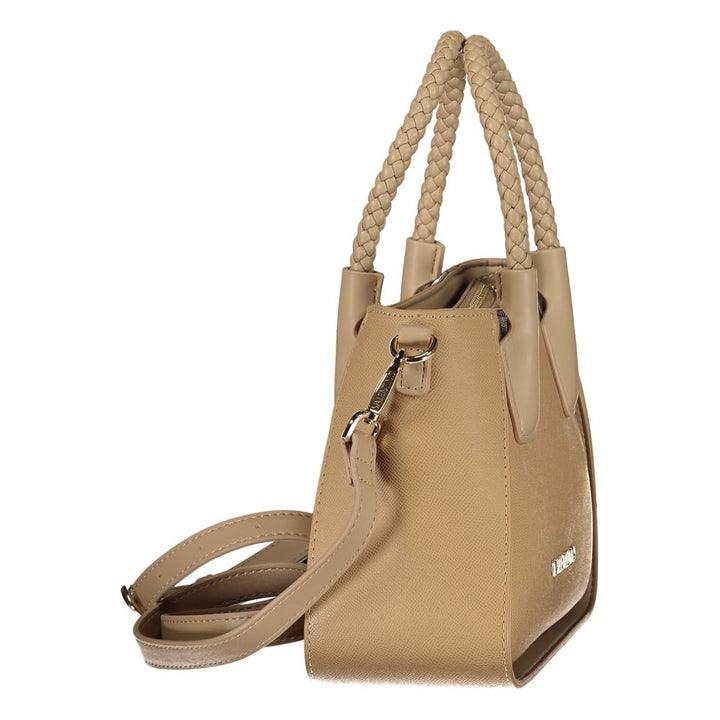 Mario Valentino - Beige Polyurethane Women’s Bag with Handles and Shoulder Strap