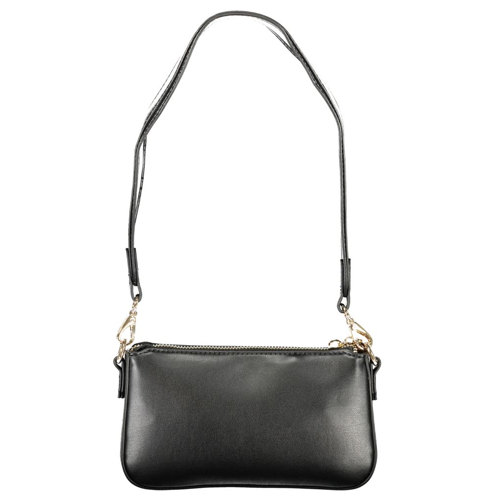 Mario Valentino - Nero Poliuretano Women’s Handbag with Adjustable Shoulder Strap