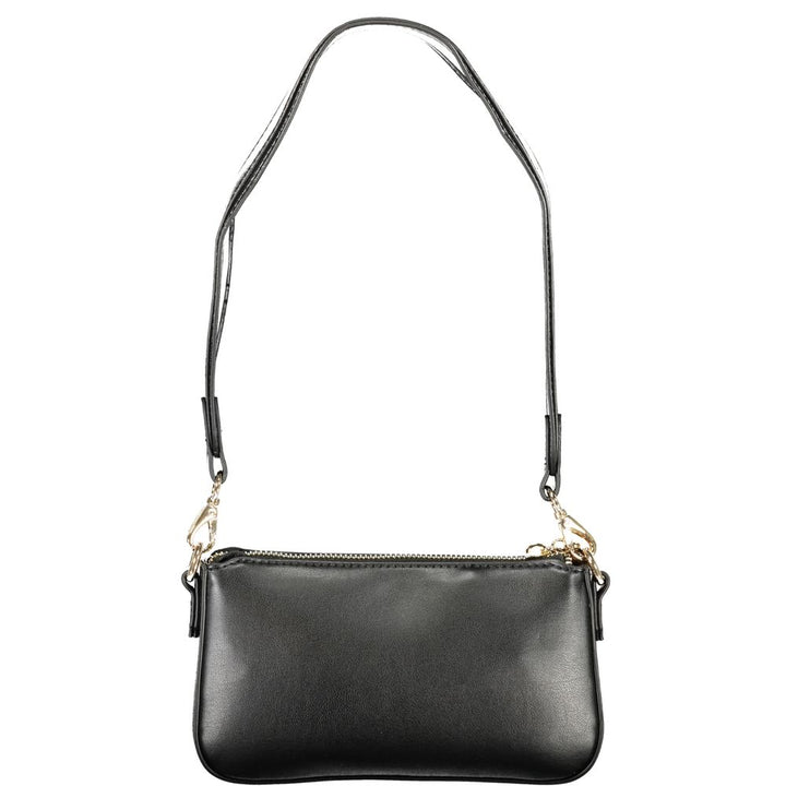Mario Valentino - Nero Poliuretano Women’s Handbag with Adjustable Shoulder Strap