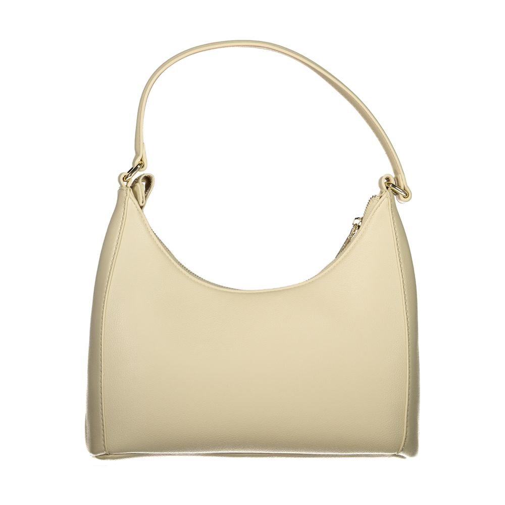 Mario Valentino - Beige Polyurethane Women’s Bag with Adjustable Shoulder Strap