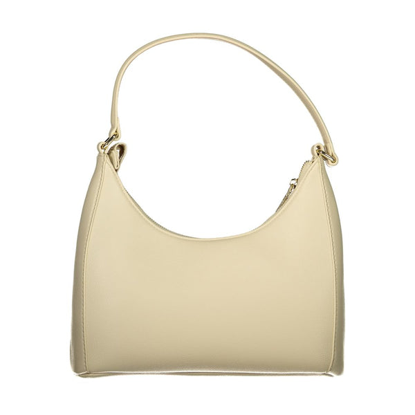 Mario Valentino - Beige Polyurethane Women’s Bag with Adjustable Shoulder Strap