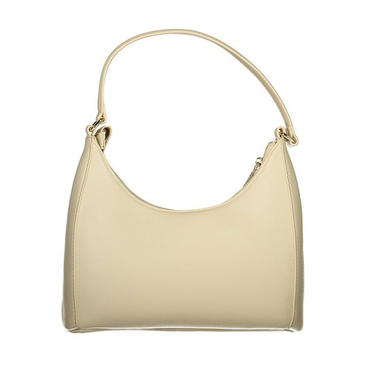 Mario Valentino - Beige Polyurethane Women’s Bag with Adjustable Shoulder Strap