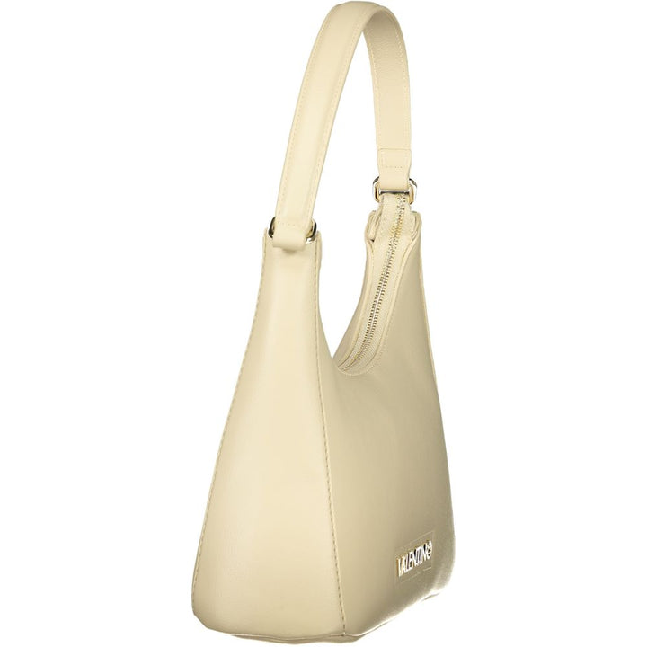 Mario Valentino - Beige Polyurethane Women’s Bag with Adjustable Shoulder Strap