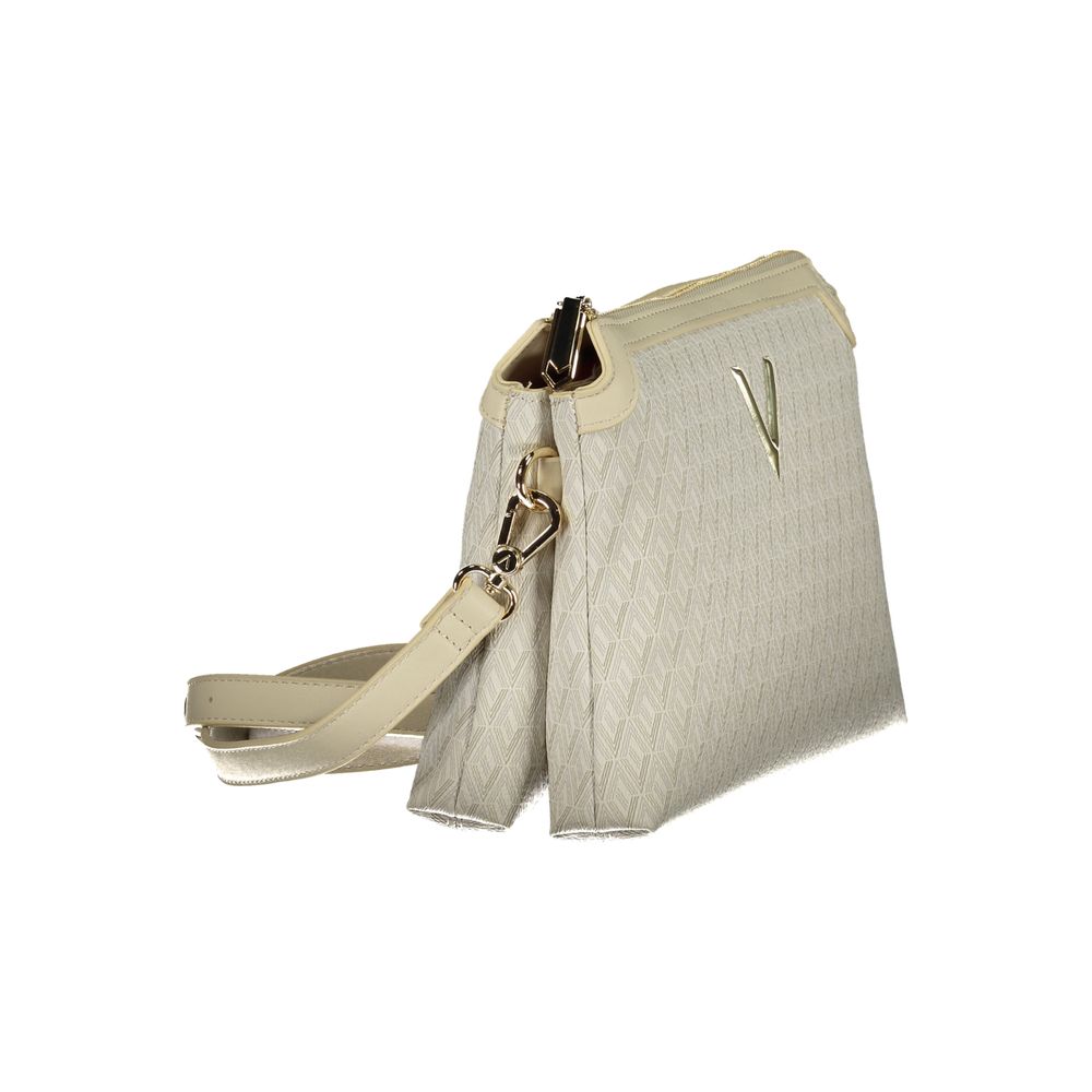 Mario Valentino - Beige Polyurethane Women’s Bag with Adjustable Shoulder Strap