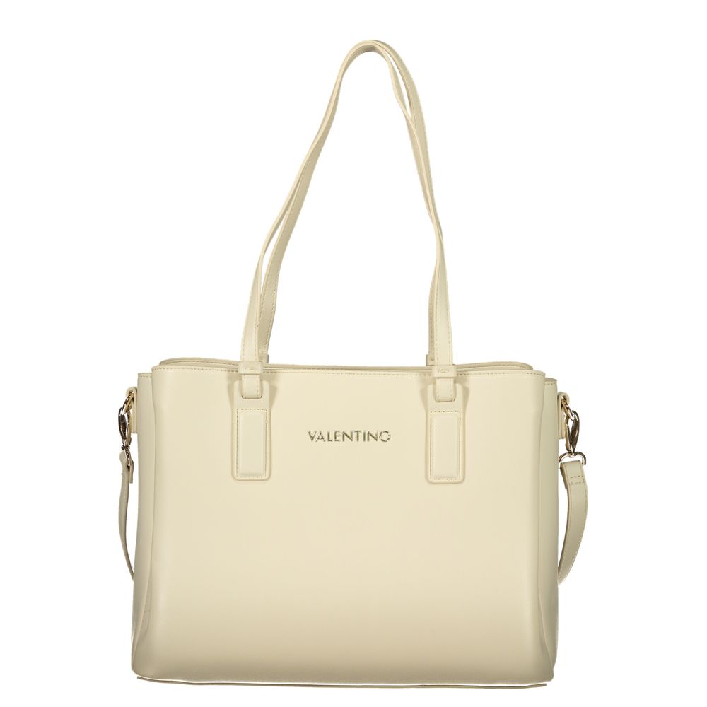 Mario Valentino - Beige Poliuretano Women’s Bag with Adjustable Strap and Pockets