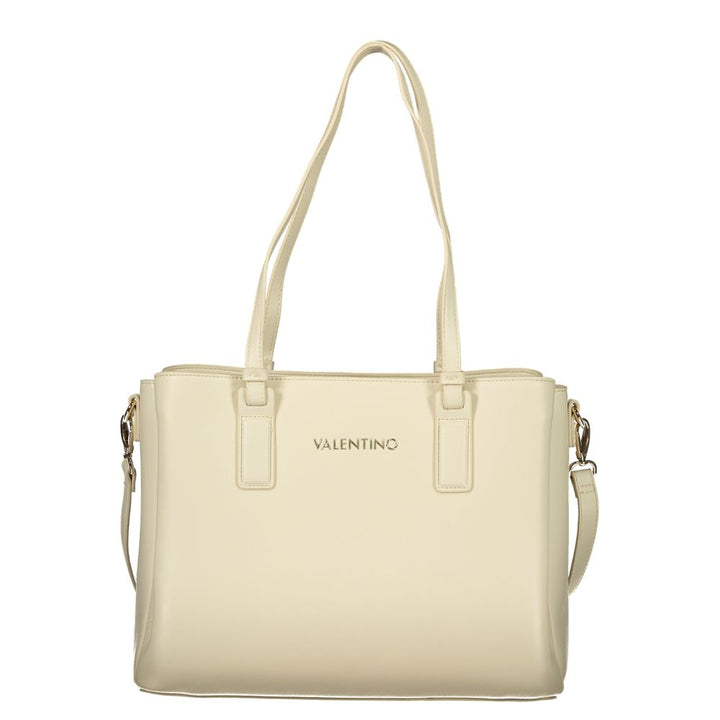Mario Valentino - Beige Poliuretano Women’s Bag with Adjustable Strap and Pockets