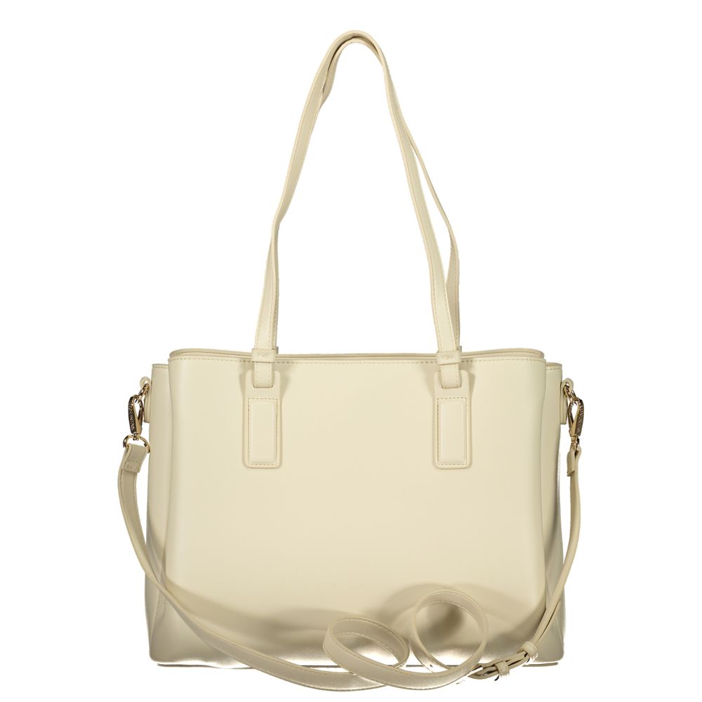 Mario Valentino - Beige Poliuretano Women’s Bag with Adjustable Strap and Pockets