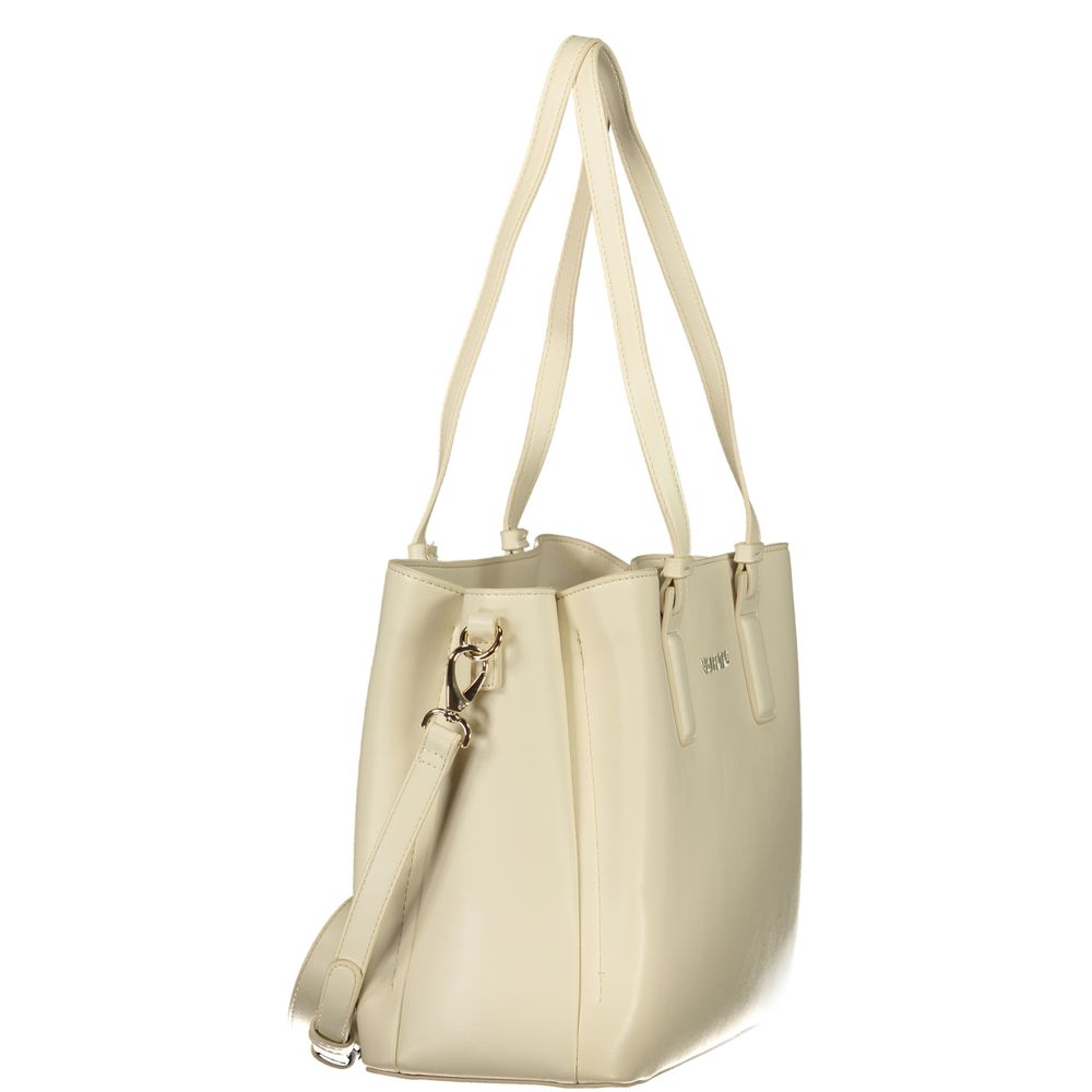 Mario Valentino - Beige Poliuretano Women’s Bag with Adjustable Strap and Pockets