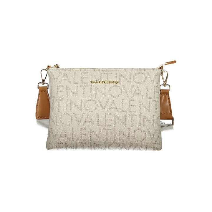 Mario Valentino - Beige Polyurethane Women’s Bag with Zip Closure and Strap