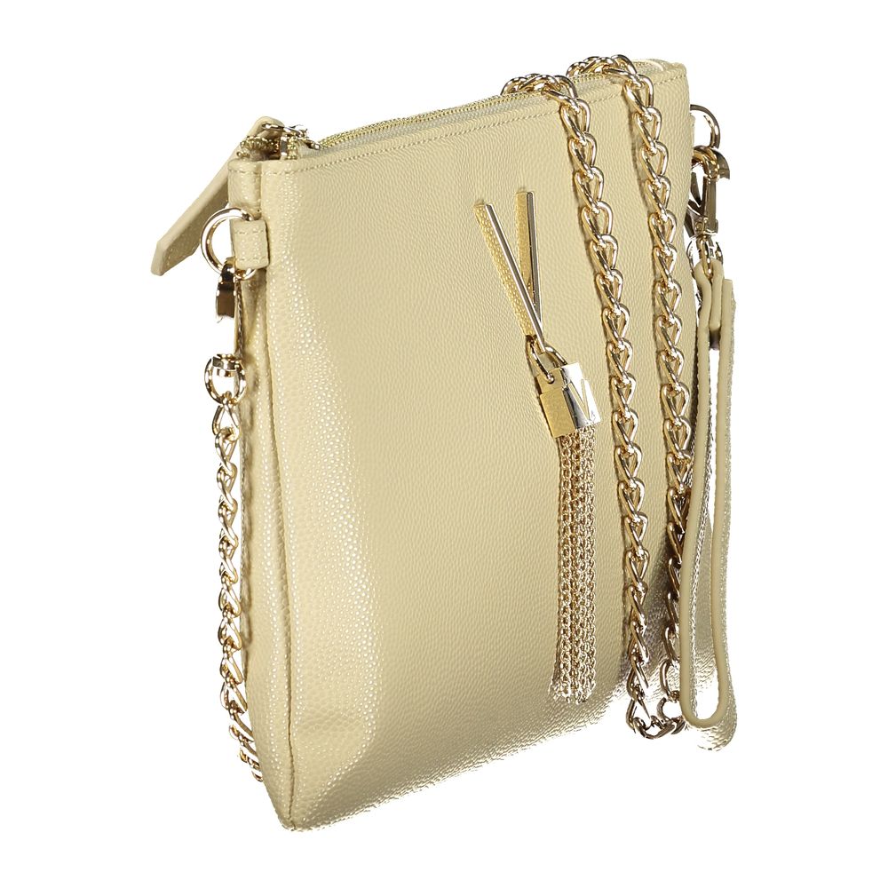 Mario Valentino - Beige Polyurethane Women’s Bag with Removable Chain Shoulder Strap