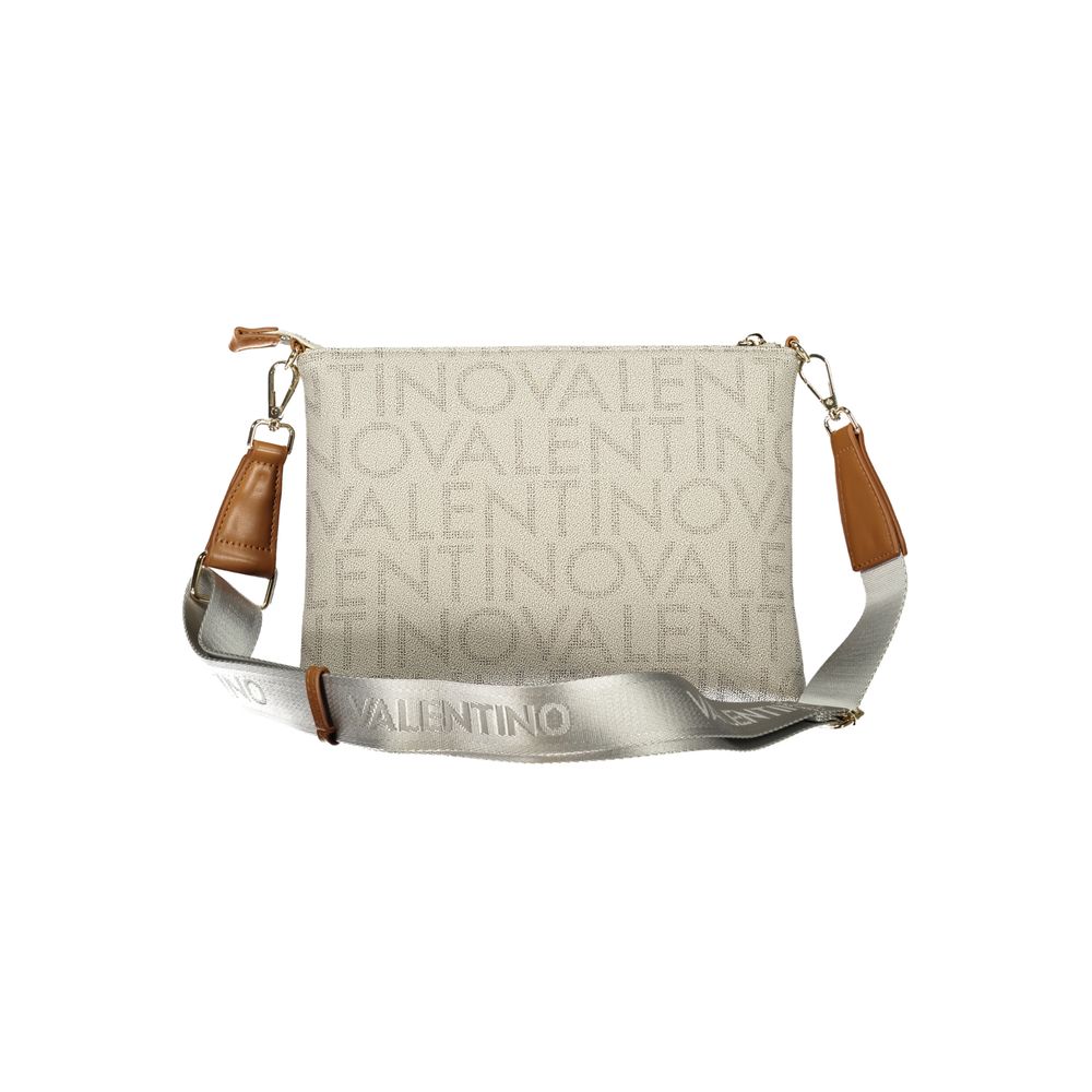 Mario Valentino - Beige Polyurethane Women’s Bag with Zip Closure and Strap