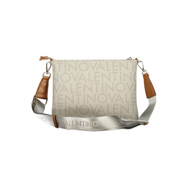 Mario Valentino - Beige Polyurethane Women’s Bag with Zip Closure and Strap