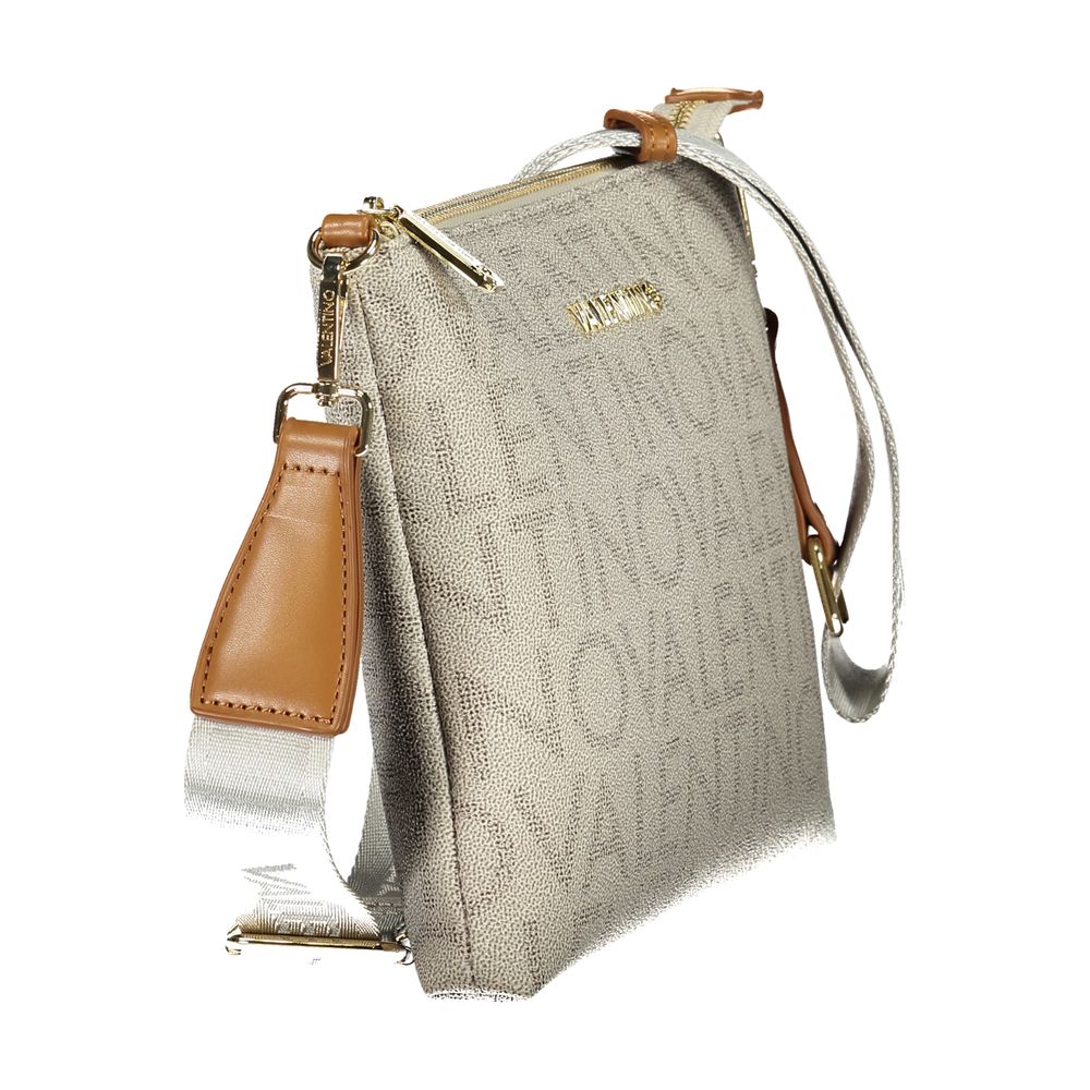 Mario Valentino - Beige Polyurethane Women’s Bag with Zip Closure and Strap