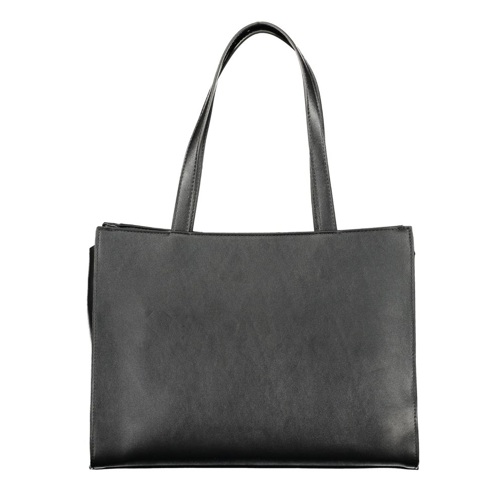 Mario Valentino - Nero Polyurethane Women’s Bag With Multiple Compartments