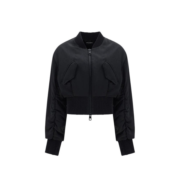 Dolce &amp; Gabbana Black Acetate Bomber