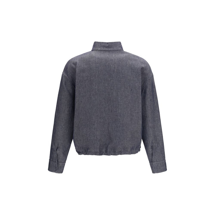 Fendi Blue Linen Denim Jacket