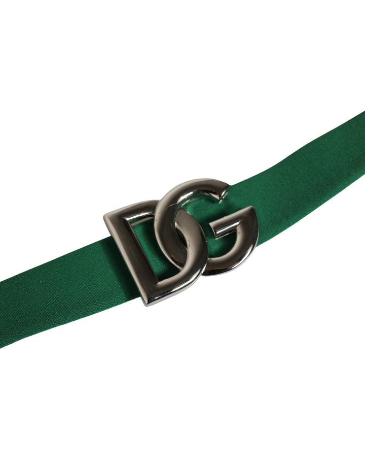 Dolce &amp; Gabbana Green Logo Plaque Nylon Brief Panty Underwear