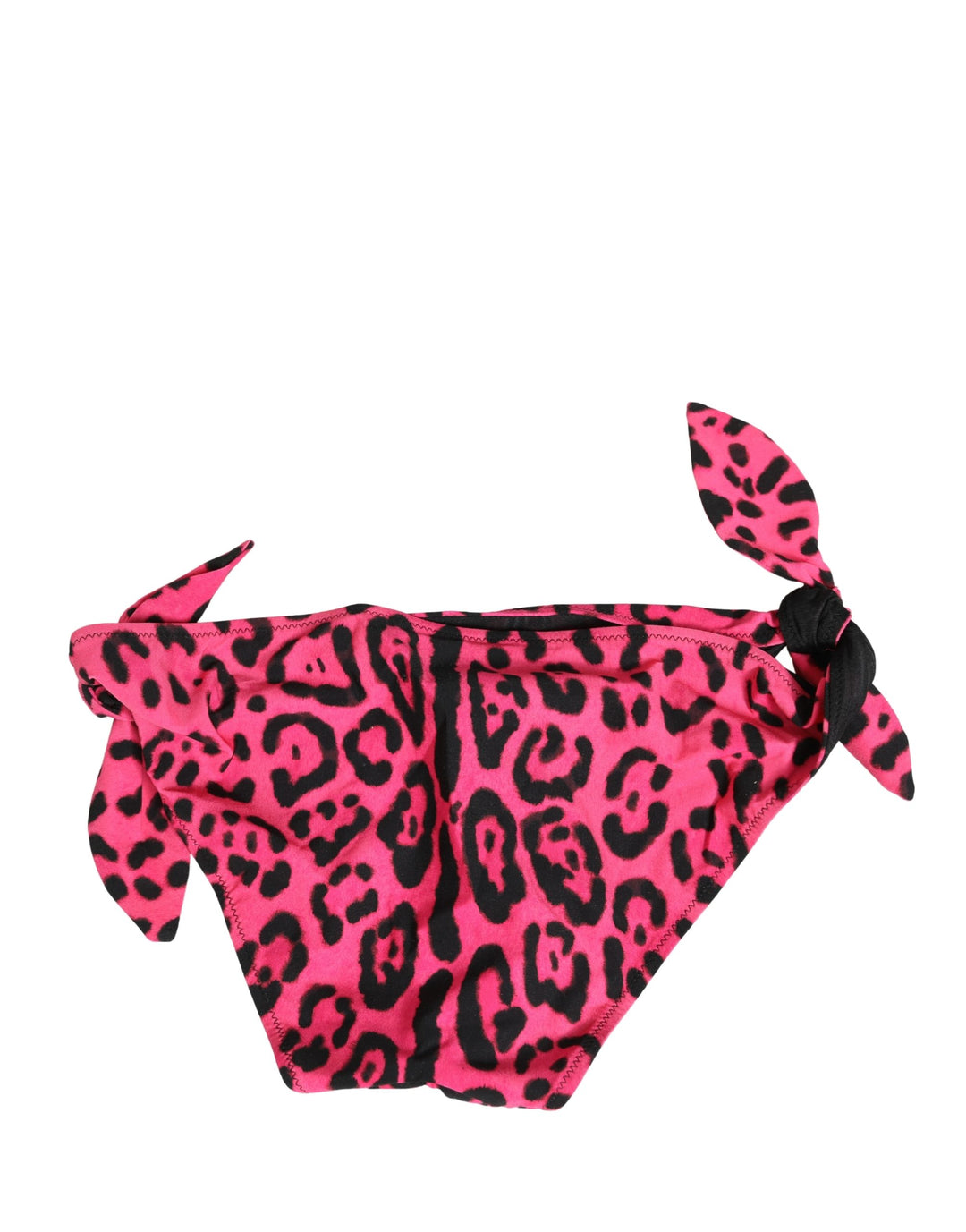 Dolce &amp; Gabbana Pink Leopard Print Bikini Bottom Beachwear Swimwear