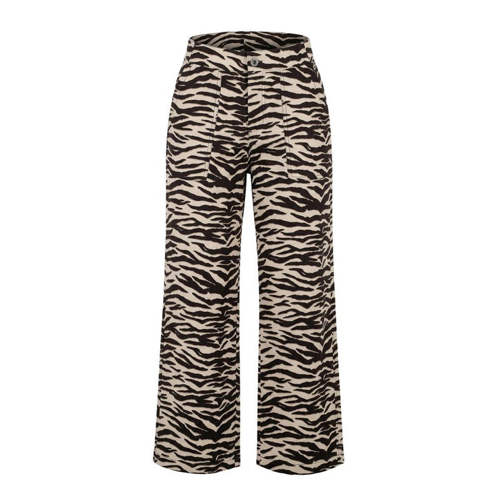Street One Brown Viscose Casual Pants