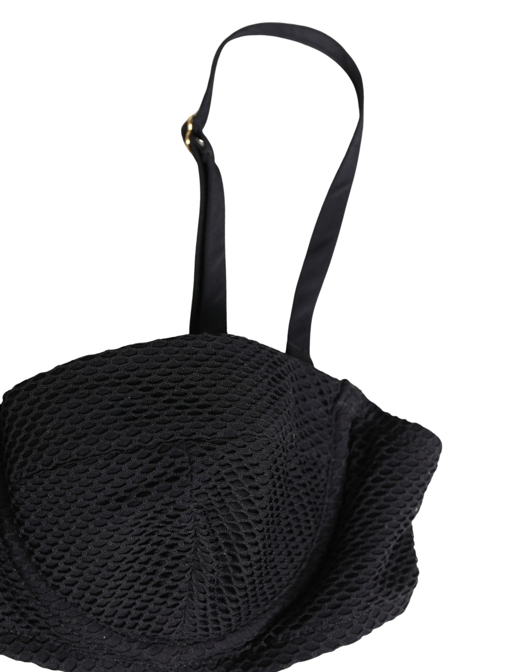 Dolce &amp; Gabbana Black Nylon Padded Balconnet Brassiere Underwear