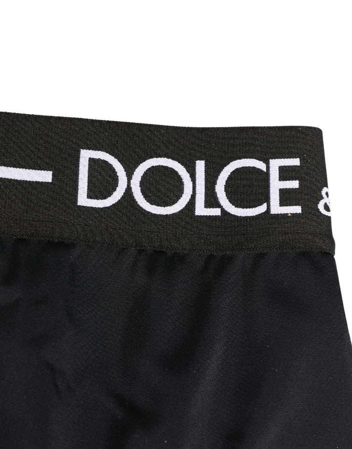Dolce &amp; Gabbana Black Logo Waistband Coulotte Panty Underwear