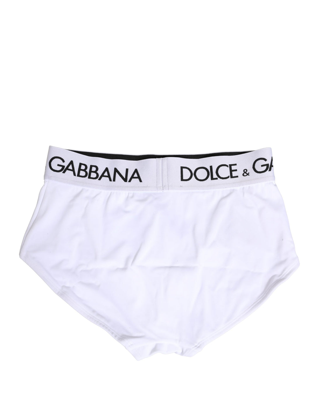 Dolce &amp; Gabbana White Nylon Logo Waistband Panty Underwear