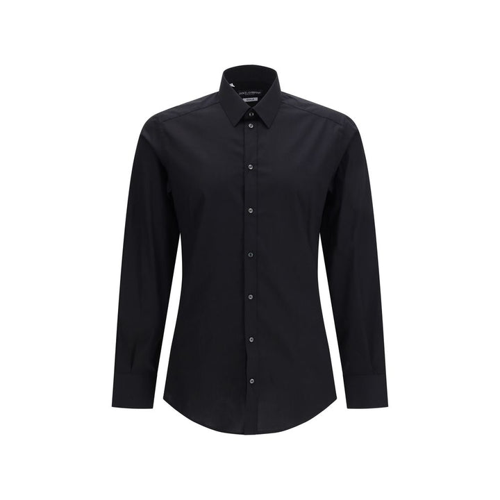 Dolce &amp; Gabbana Black Cotton Dress Shirt