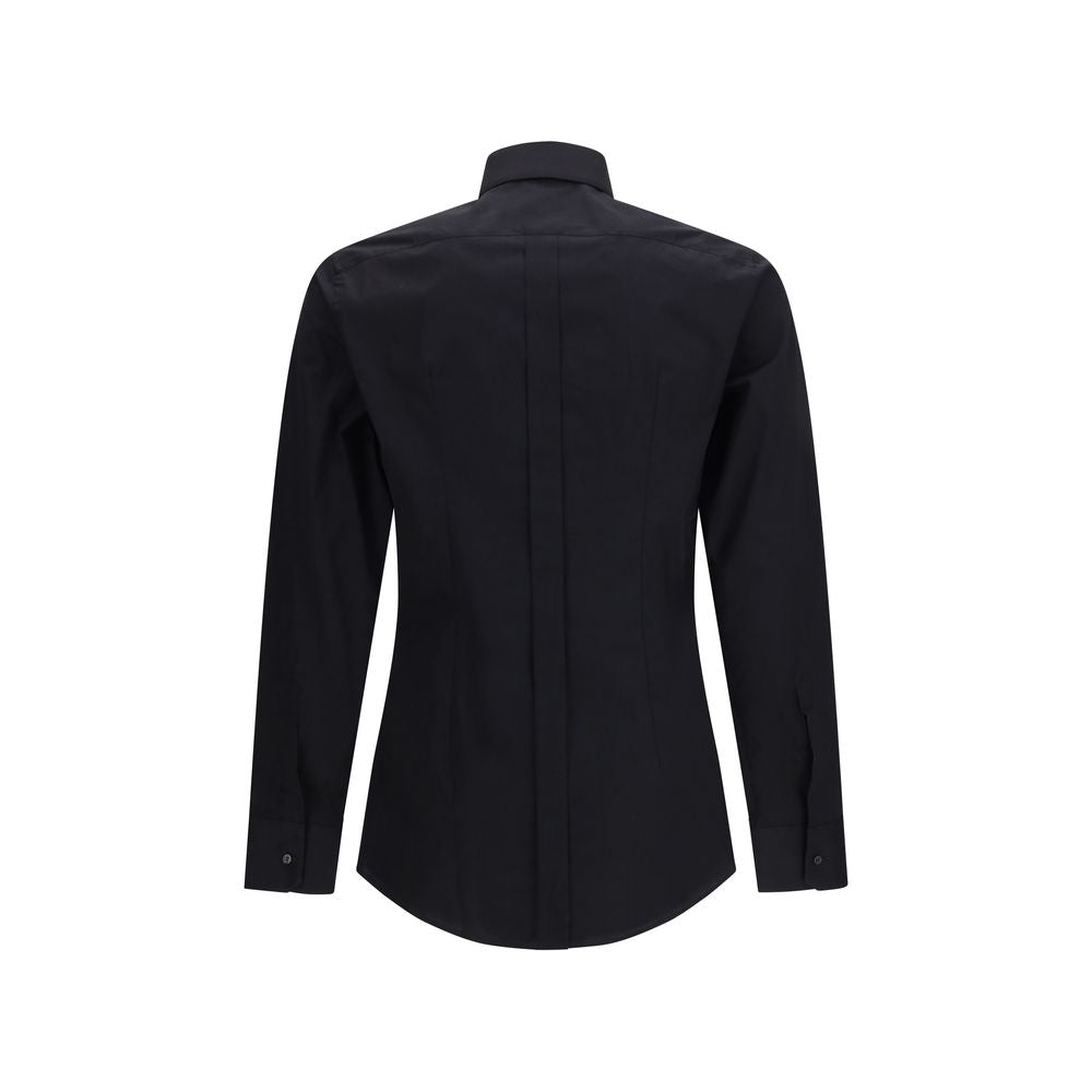 Dolce &amp; Gabbana Black Cotton Dress Shirt