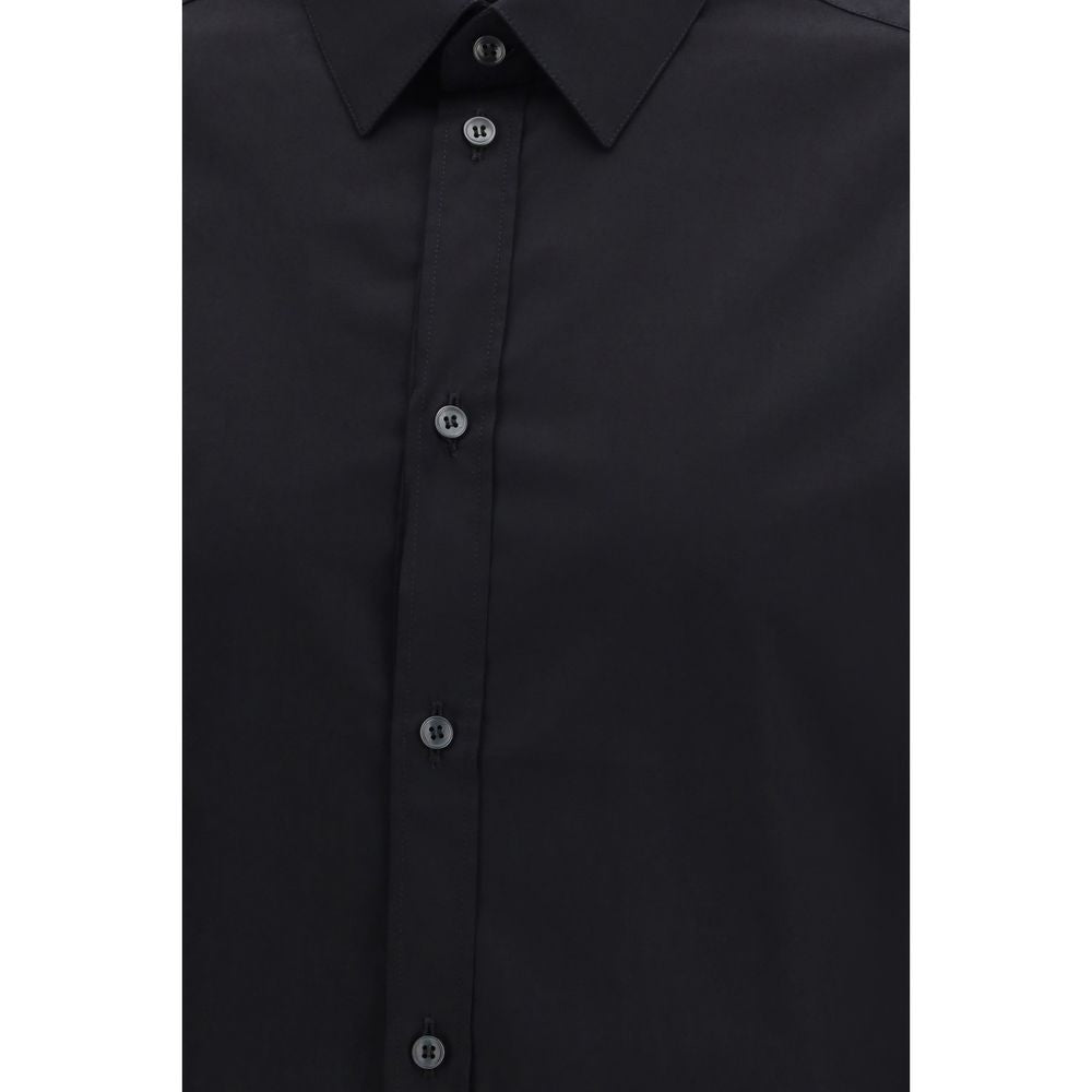 Dolce &amp; Gabbana Black Cotton Dress Shirt
