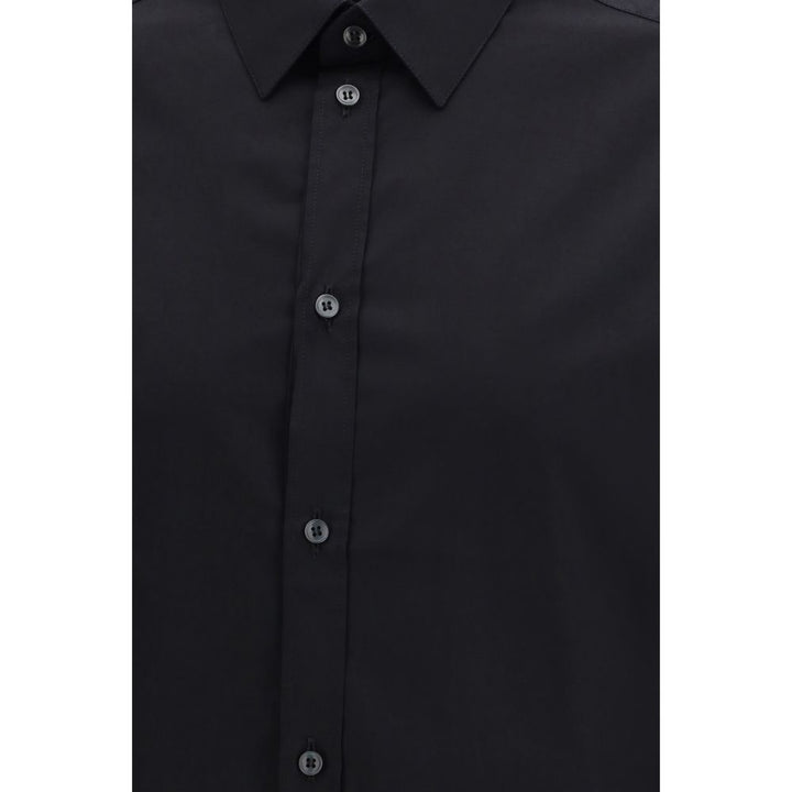 Dolce &amp; Gabbana Black Cotton Dress Shirt