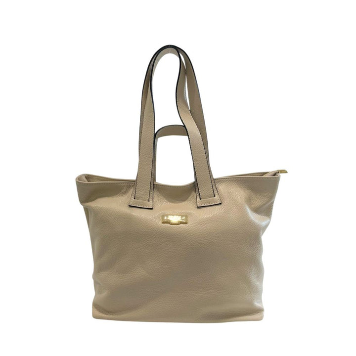 Baldinini Trend - Beige Leather Women Shoulder Bag
