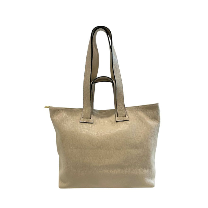 Baldinini Trend - Beige Leather Women Shoulder Bag