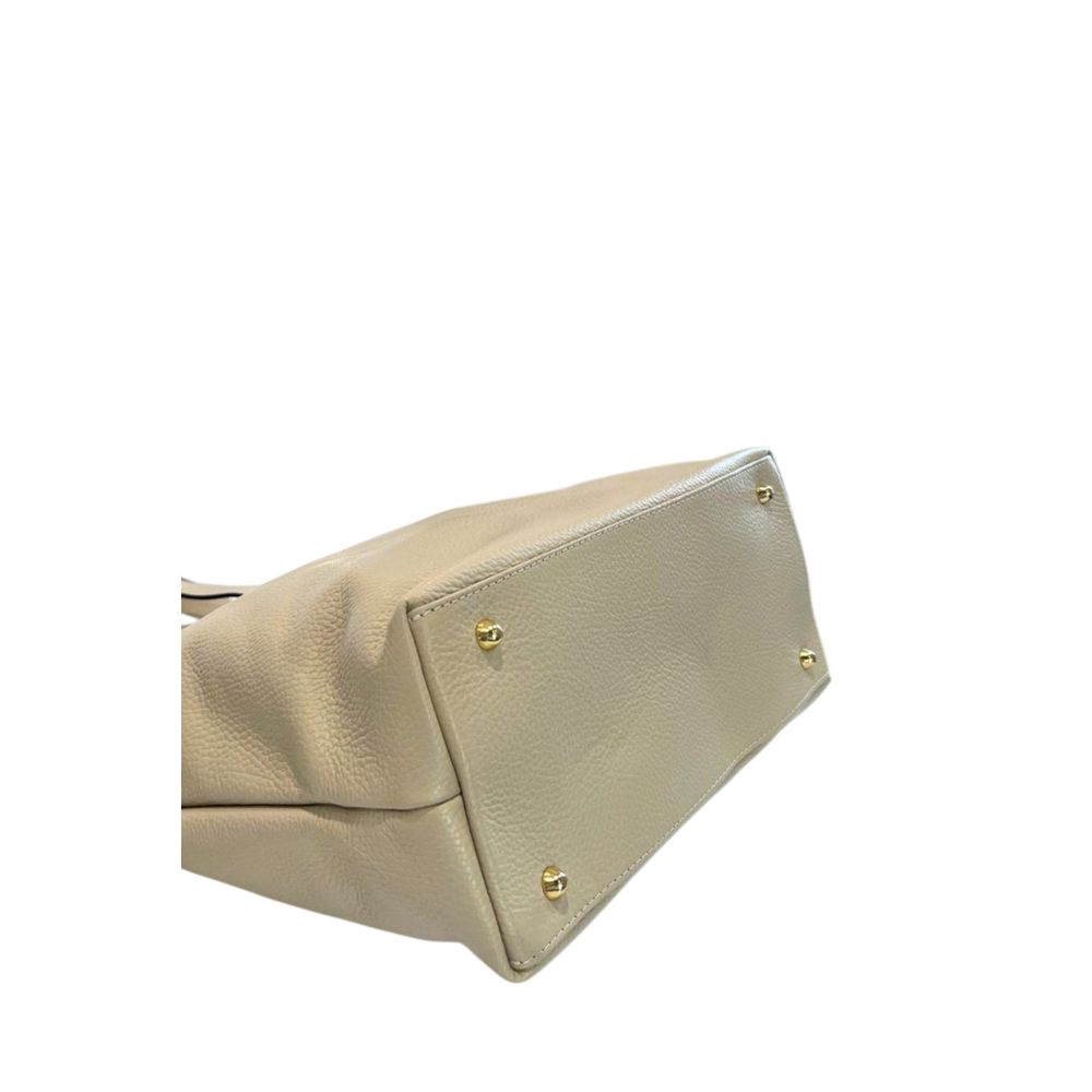 Baldinini Trend - Beige Leather Women Shoulder Bag